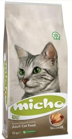 Micho Tavuklu Hamsili Yetişkin Kedi Maması 15 KG | SRC: Barcode: 8694686405321